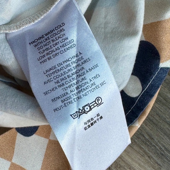 Maeve by Anthropologie Retro Floral Argyle Elastic Waist Paperbag Shorts Size M - Picture 5 of 15